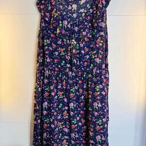 XXI Navy Floral Dress with Pockets.  Size S/P